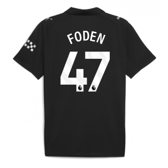 Billige Fotballdrakt Manchester City Phil Foden #47 Replika Bortedrakt 2025-26 Kortermet